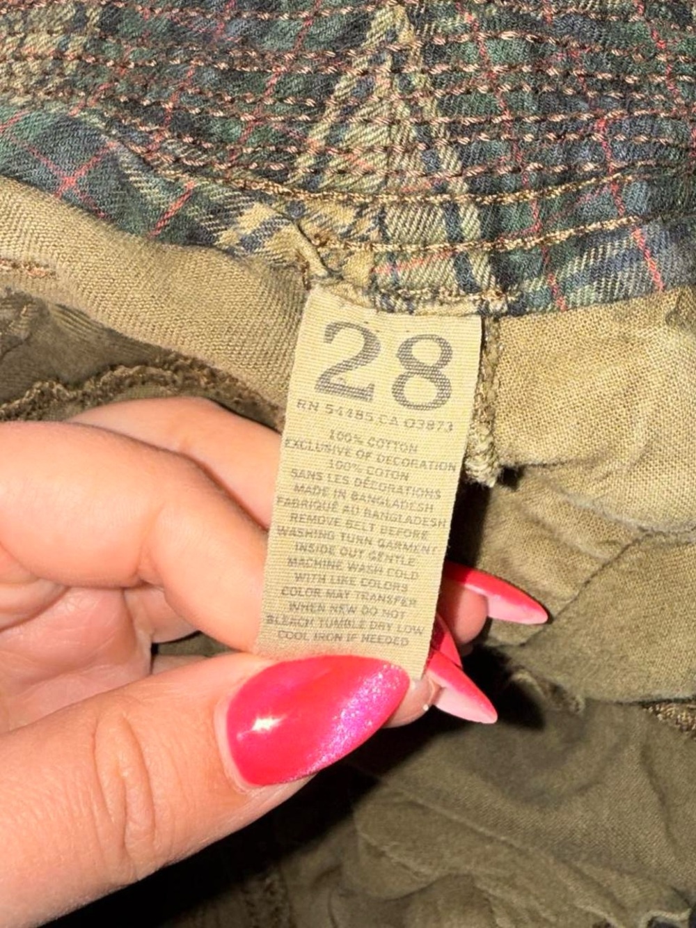 American Eagle Outfitters Y2K Men’s Olive Green Cargo Shorts - 28 - Picture 5 of 6